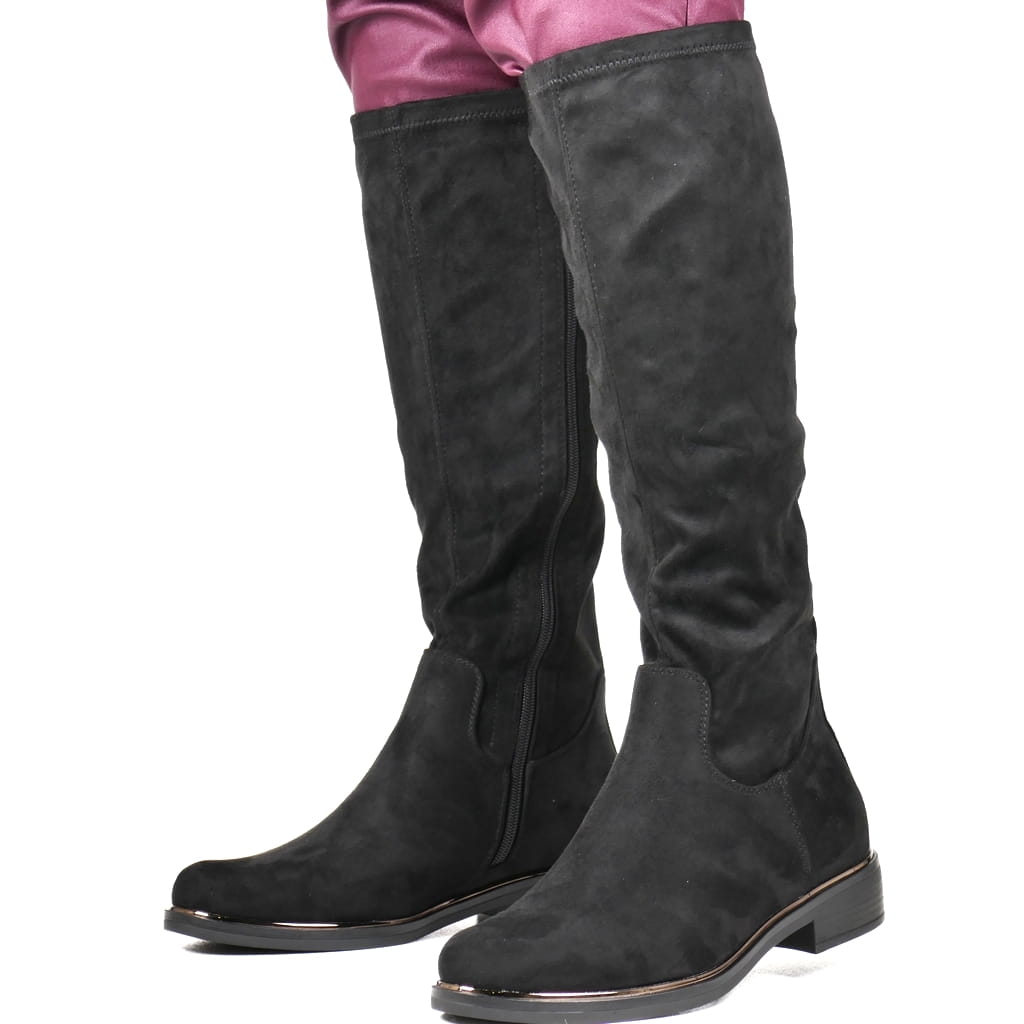 Černé Semišové Kozačky Filippo Přiléhavé, Přiléhavé, Elegantní Top 37