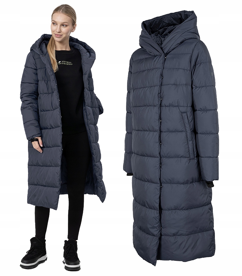 

4F Płaszcz Puchowy Kurtka Zimowa długa KUDP018