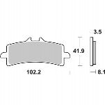 841RS - Передние колодки SBS APRILIA RSV4 FACTORY 2009-APRC