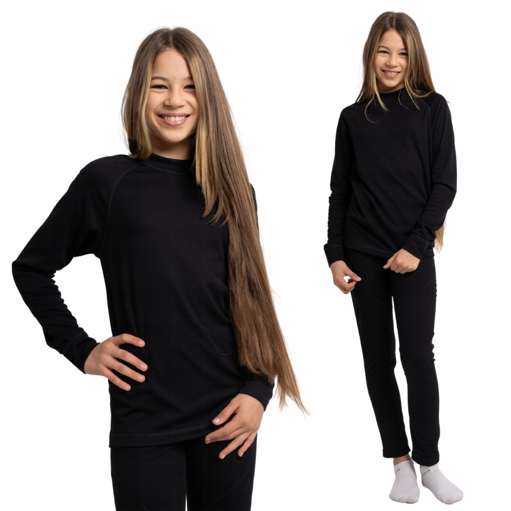 BIELIZNA TERMOAKTYWNA DLA DZIECI 122 KOMPLET CIEPŁY MESZEK SZYBKOSCHNĄCY Typ nogawki długa