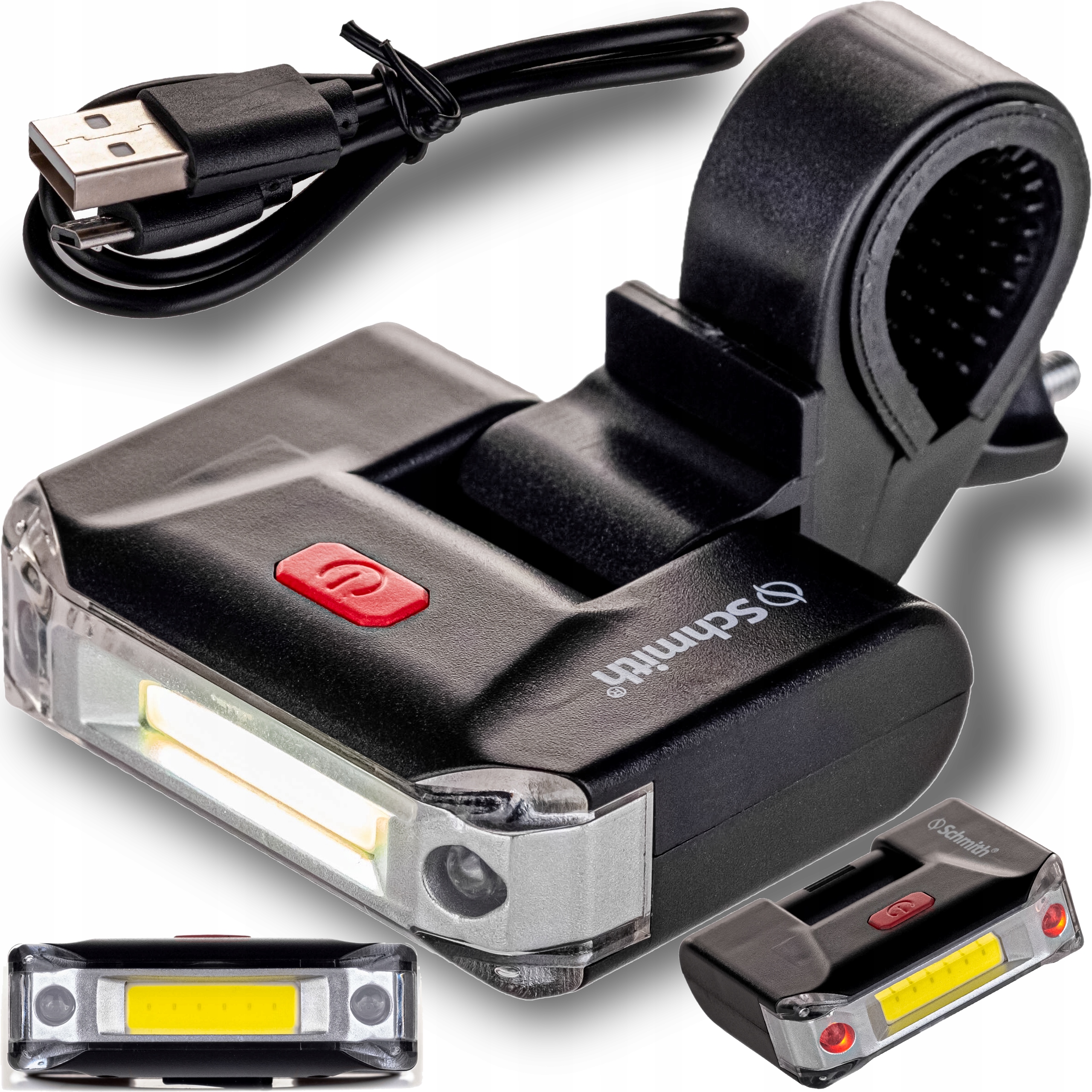 Schmith Oświetlenie Rowerowe 80LM Akumulator Usb