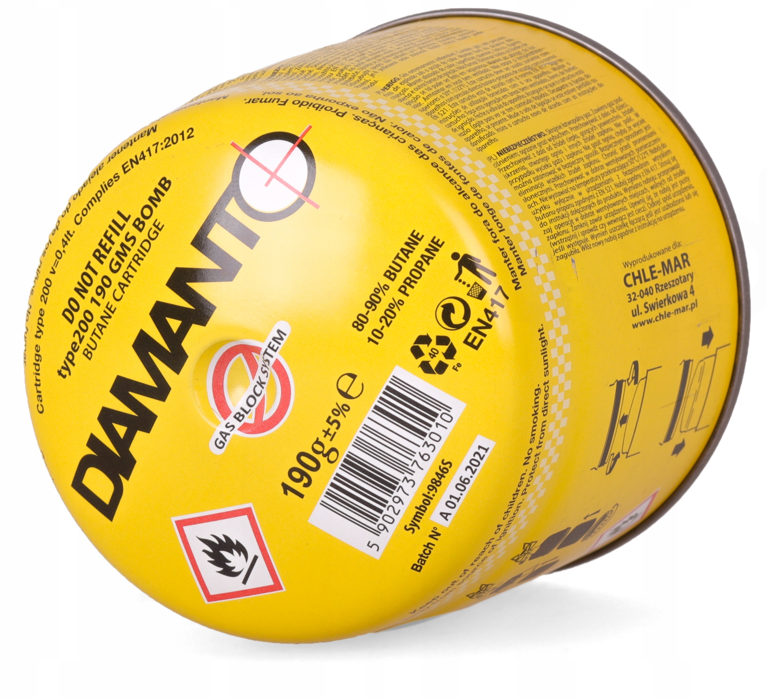 

Kartusz Nabój Gazowy Propan Butan 330 ml 190 g