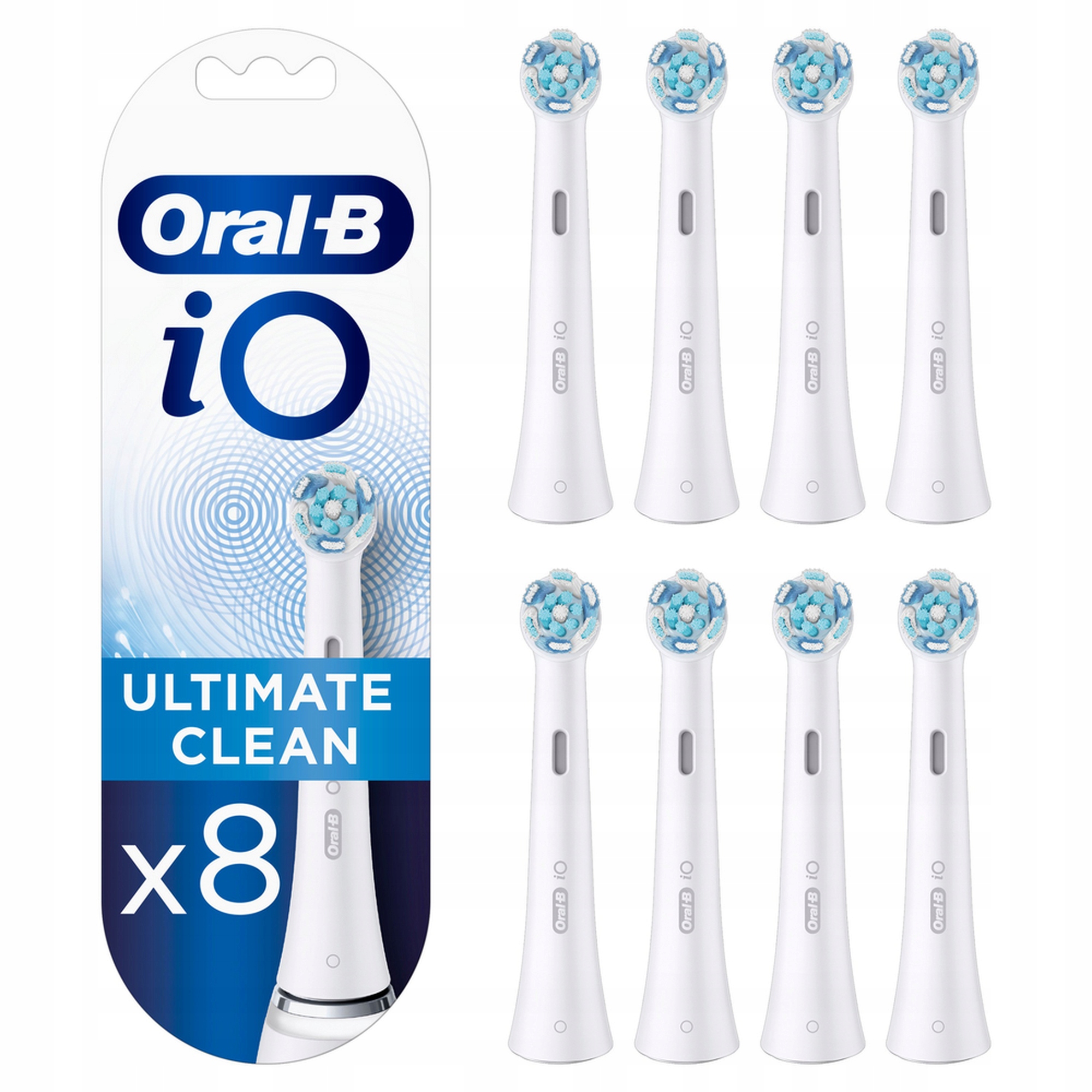Oral-B iO Ultimate Clean White Końcówki do szczoteczki, 8 sztuk