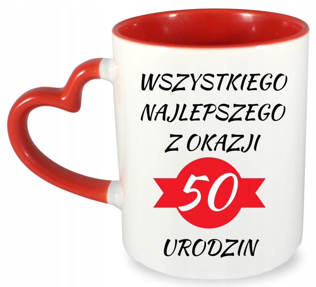 

Kubek na 50 urodziny imię, wersja 2