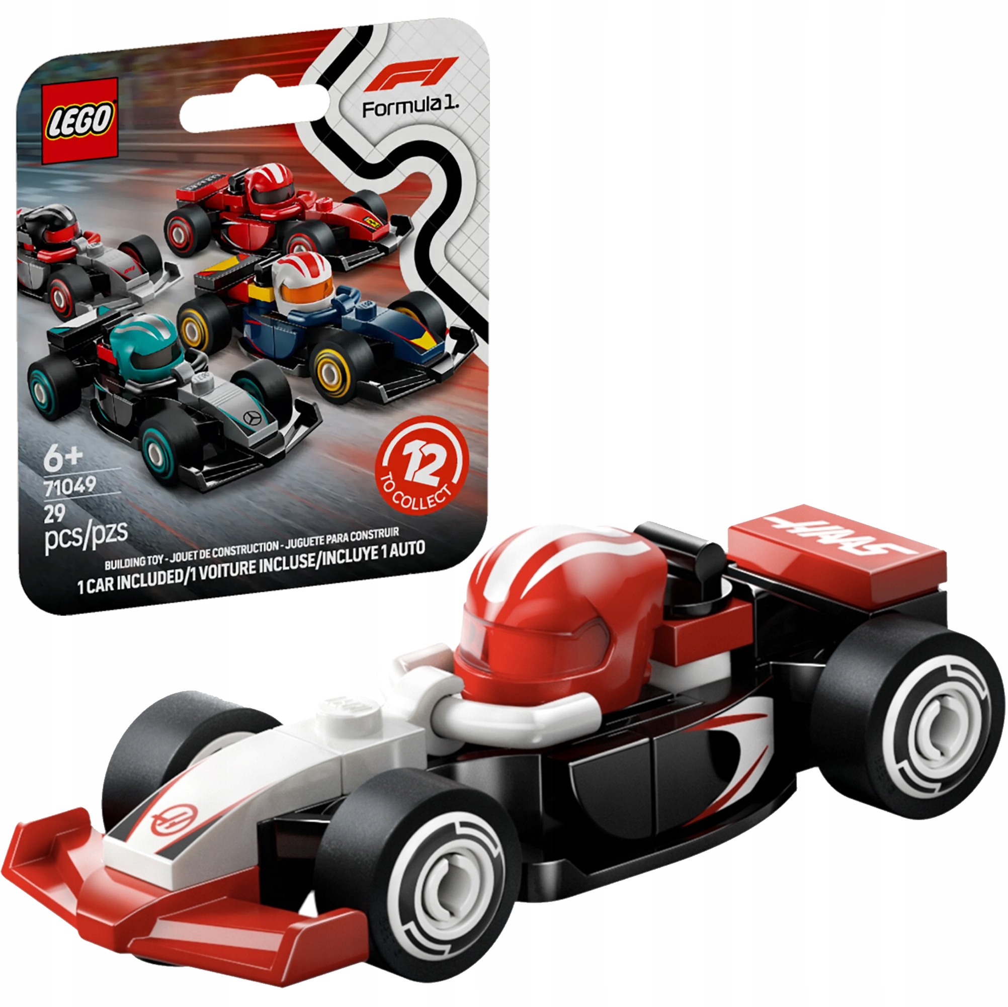 Lego Minifigures 71049 Bolid Formuła F1 Haas