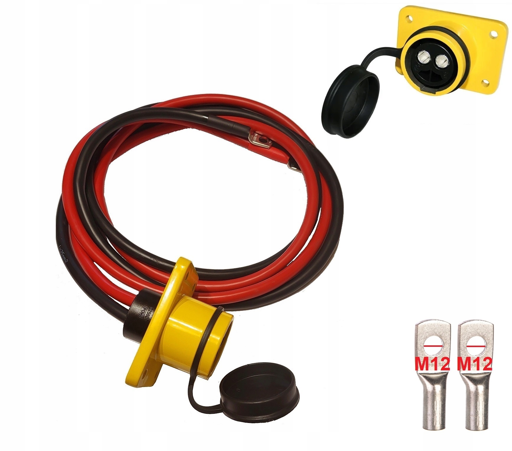 Kabel Flex 35 mm² s alu zásuvkou Erich Jaeger M12 Pouze Polské Kabely 5 m