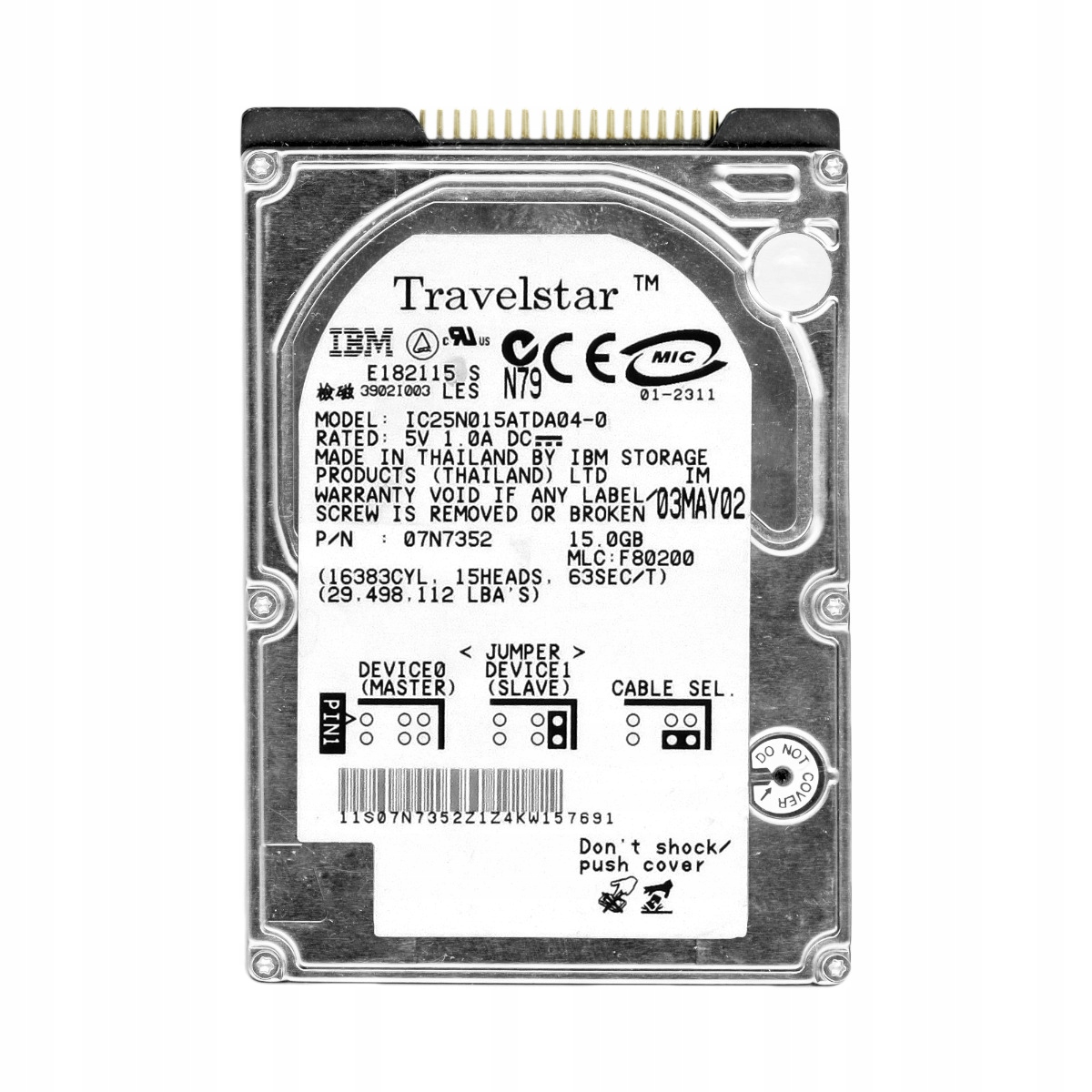 Ibm 07N7352 15GB 4.2K Ata 2.5" Hdd (pevný disk) IC25N015ATDA04-0