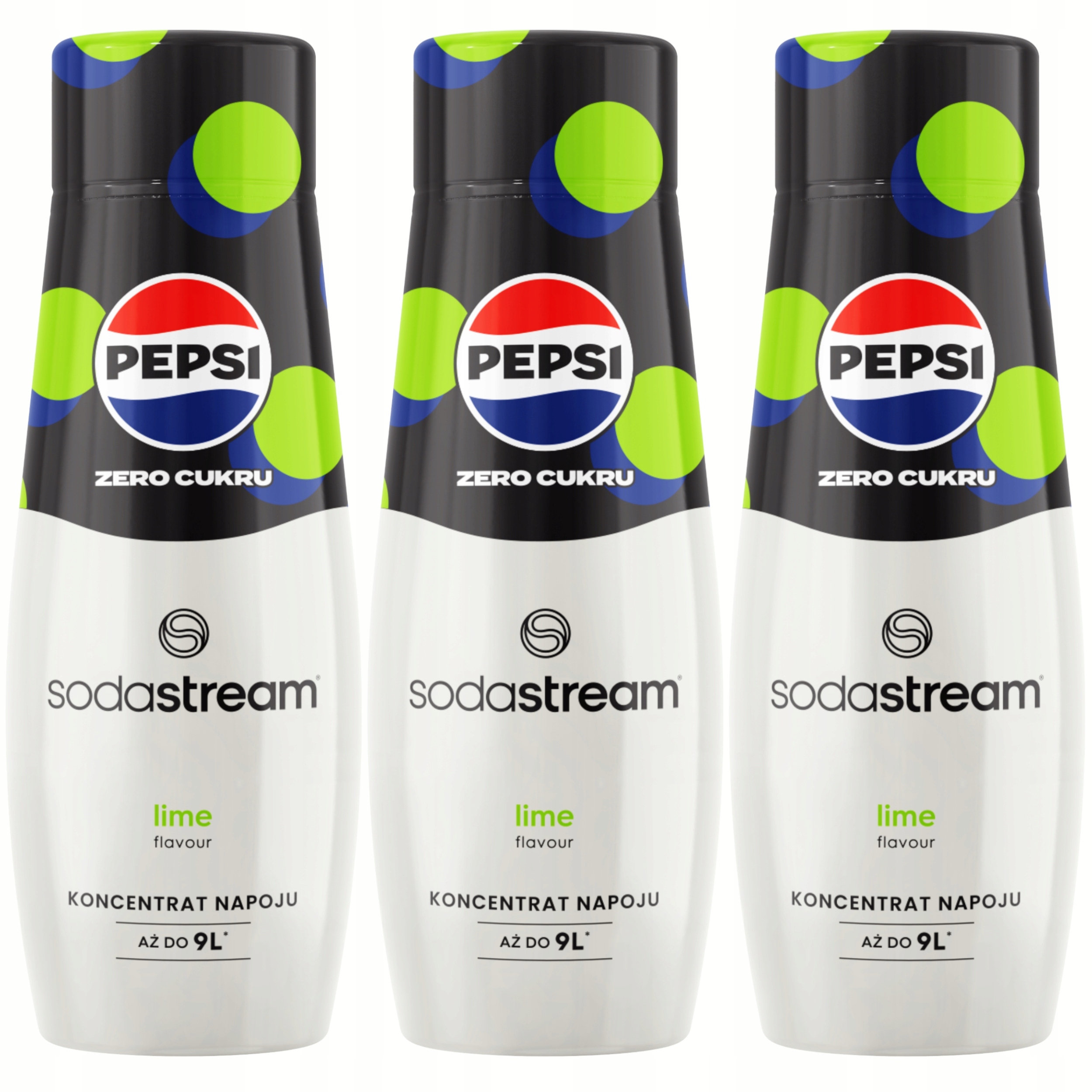 SYROPY PEPSI MAX LIME SODASTREAM X3 ZESTAW 440ml SODA STREAM PEPSI LIME Stan opakowania oryginalne