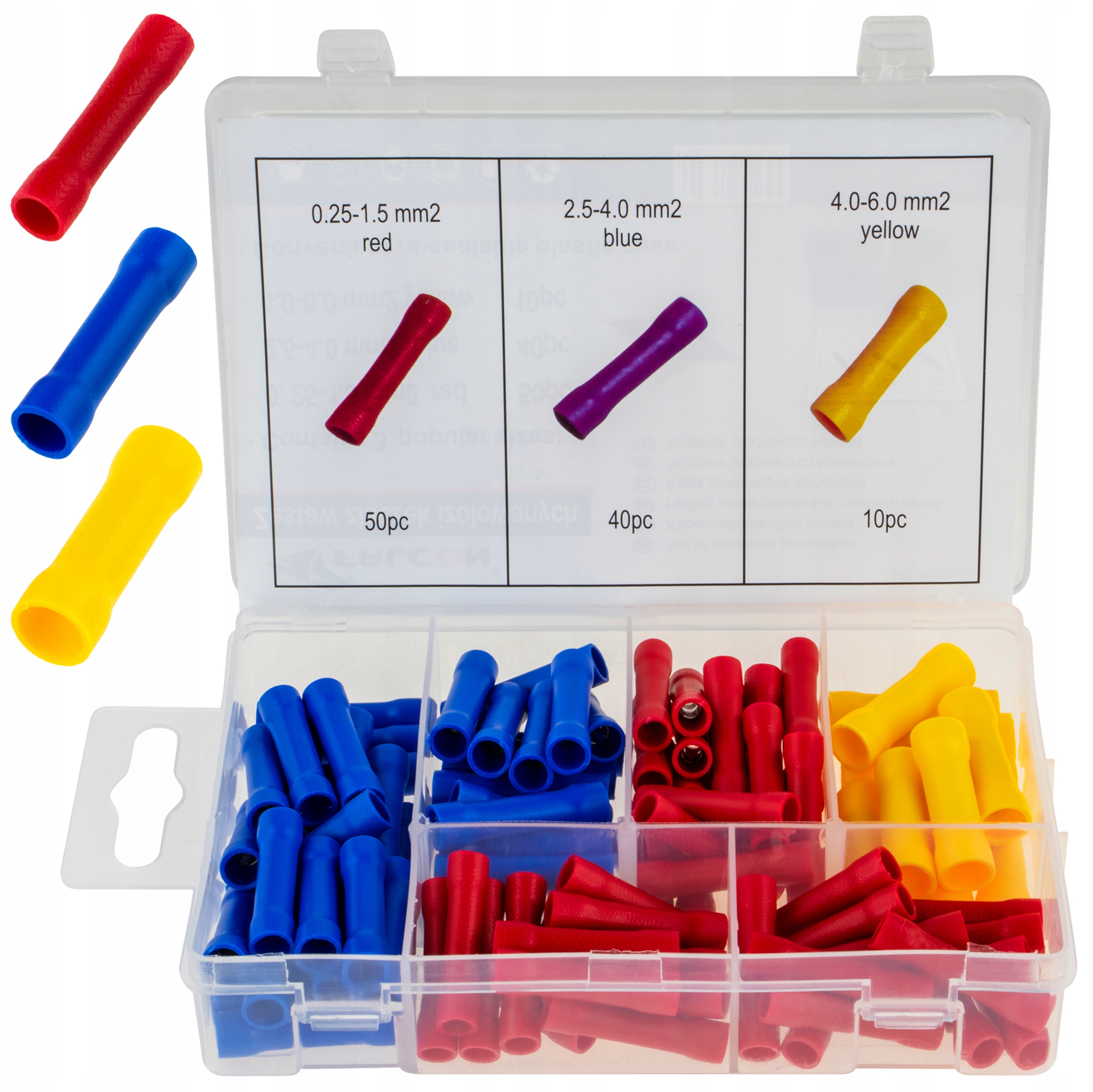 

Mufa Kablowa Złączka Izolowana Tulejka 0,25-6,0 MM