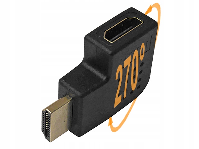 

Adapter kątowy boczny 270st Hdmi wt-gn UltraHD 4K