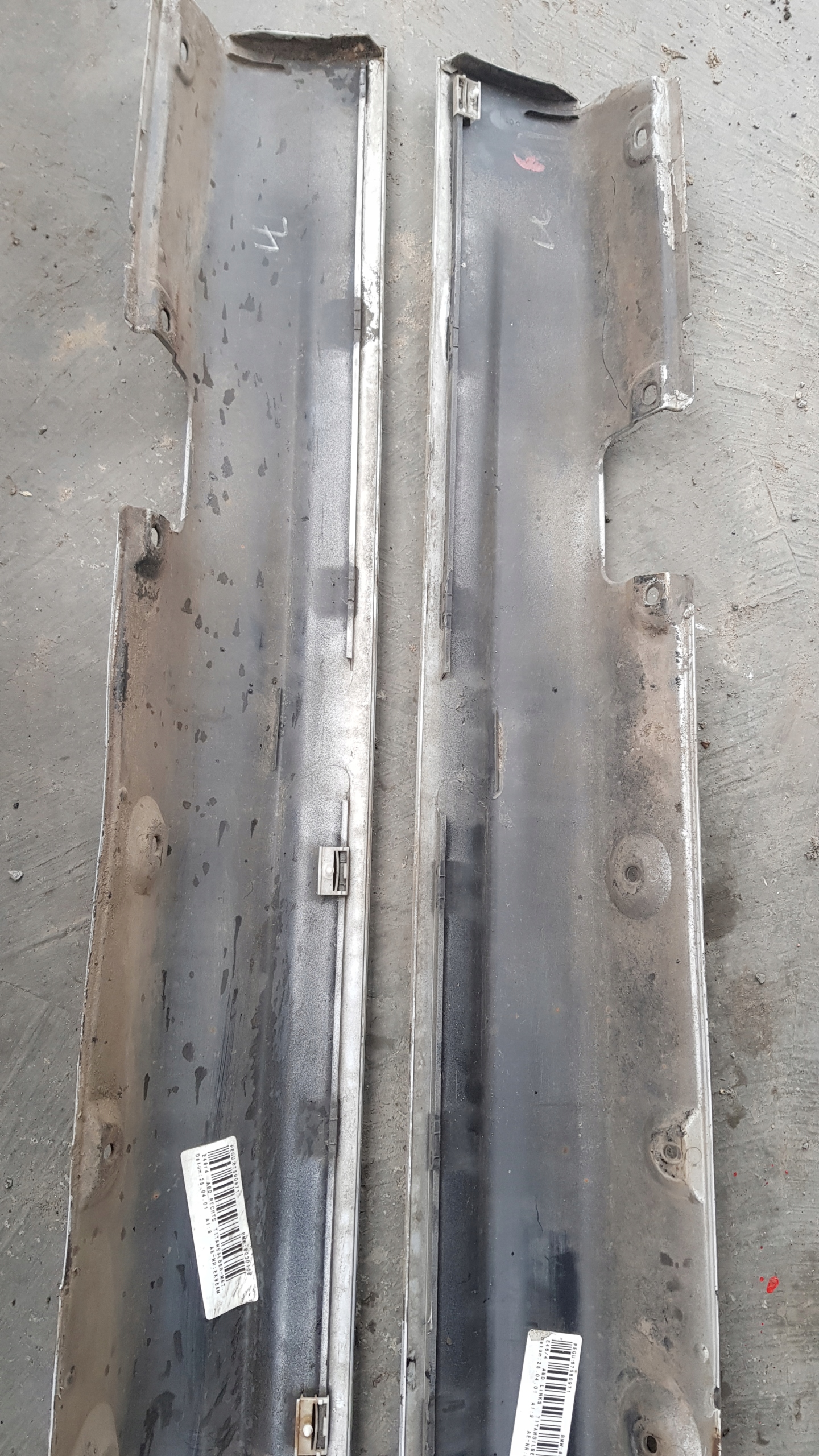 BMW E46 moulding threshold left right TITANSILBER