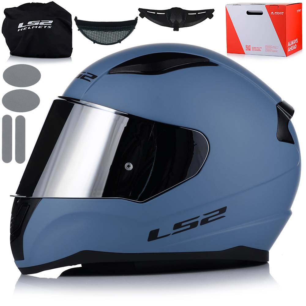 Motocyklová Prilba LS2 FF353 Rapid II Misty Blue Matt Zrkadlové Sklo