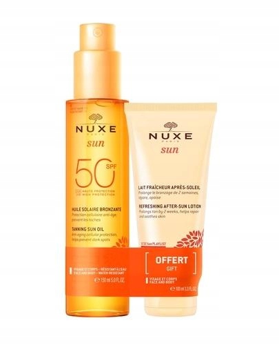 Nuxe Sun Zestaw Olejek do opalania SPF50 150 ml Balsam po opalaniu 100 ml