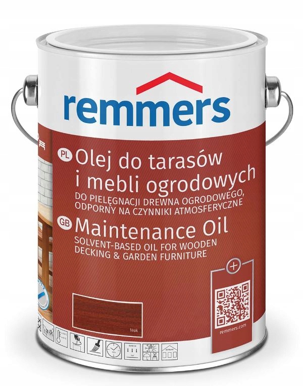 OLEJ DO DREWNA TARASÓW MEBLI OGRODOWYCH TEAK 5L Zastosowanie Domki i altany Meble ogrodowe Tarasy drewniane