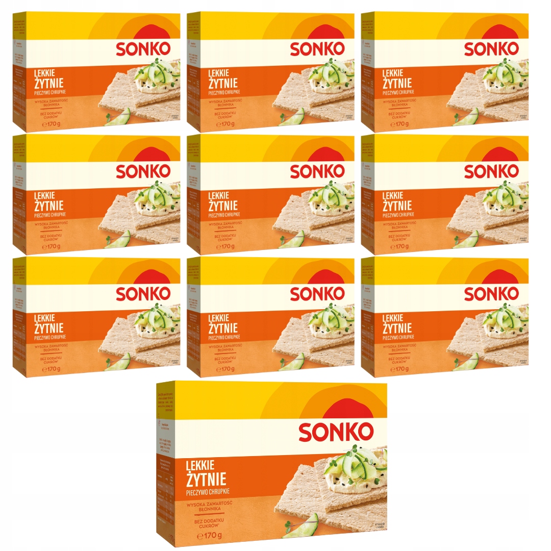 Levně Sonko Lehký žitný Trvanlivé pečivo 170 g x 10 kusů