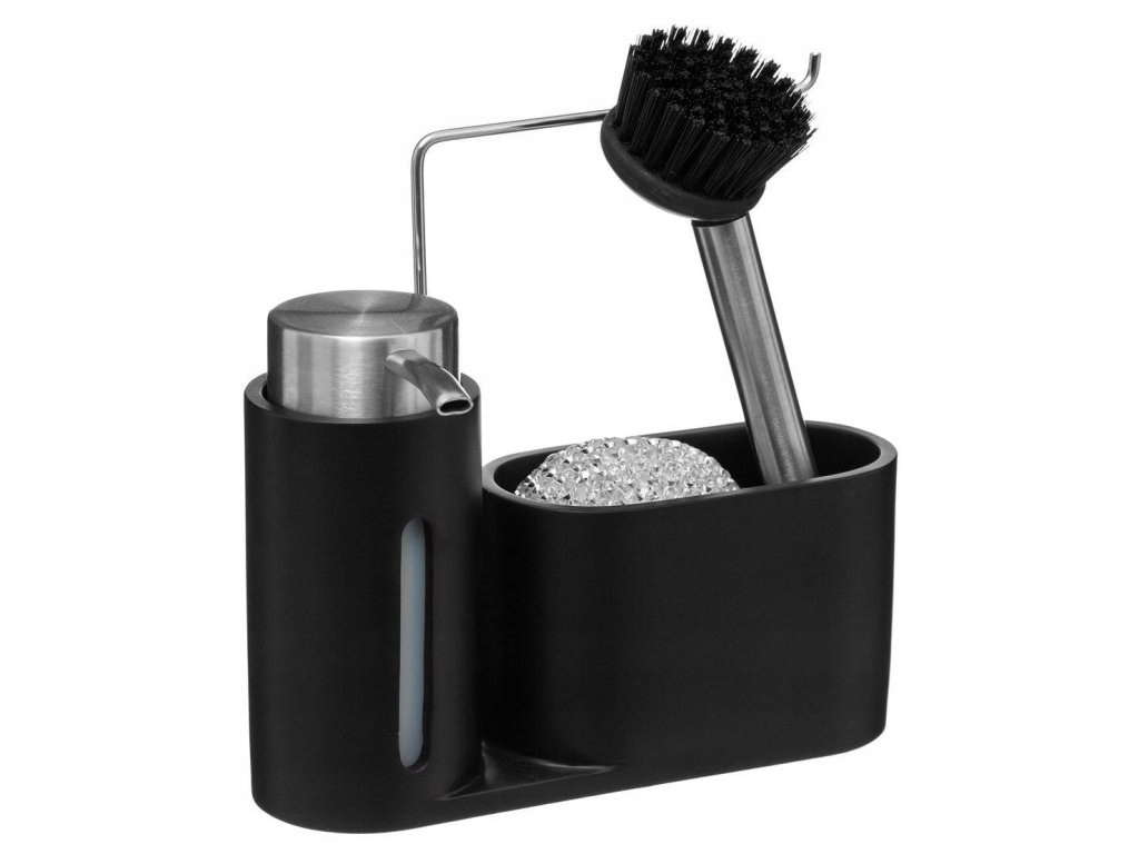 Dávkovač na tekutou misku štětec drát, barva černá