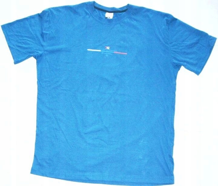 

T-shirt Męski Podkoszulek Niebieski Bawełna r.4XL