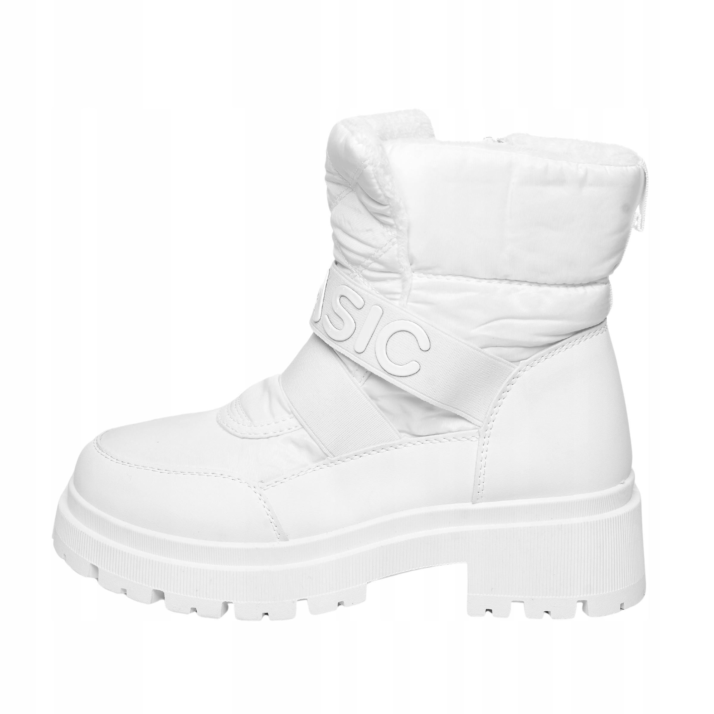 ŚNIEGOWCE DAMSKIE BIAŁE BUTY ZIMOWE KOZAKI Rozmiar 40