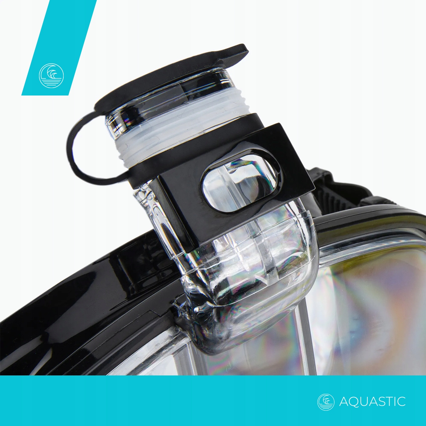 AQUASTIC ZESTAW MASKA DO NURKOWANIA FAJKA 35-41 Kolor dominujący czarny