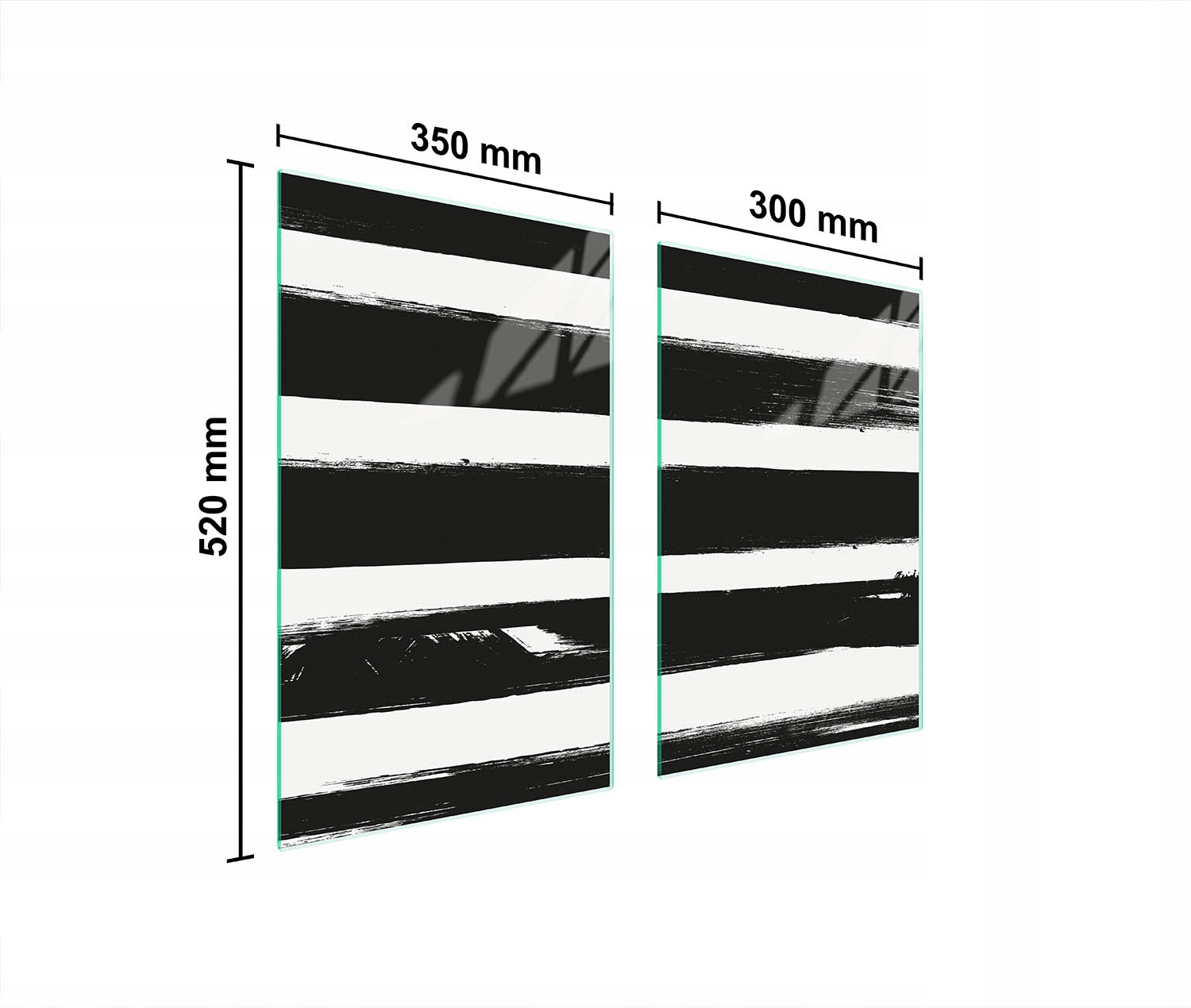 Skleněná Ochranná Deska Do Kuchyně 65x52 Pásky