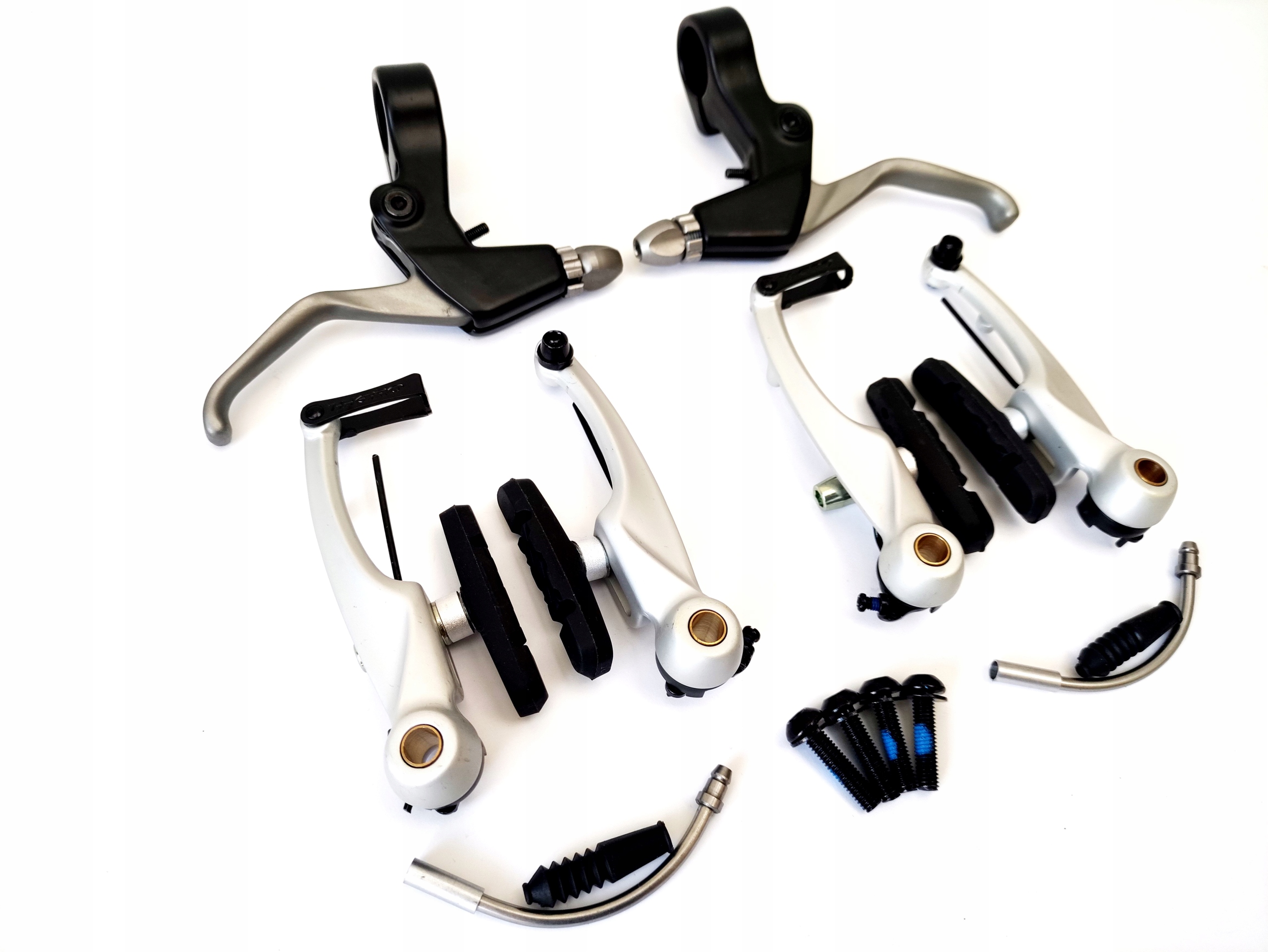 Čelisťové brzdy V-brake Tektro M530 Alu Klamky Celý komplet P+t