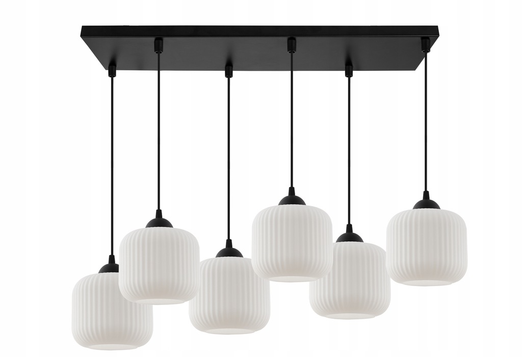 Skupina závesných valcovaných svietidiel Riffle, centrálne osvetlenie obývacej izby