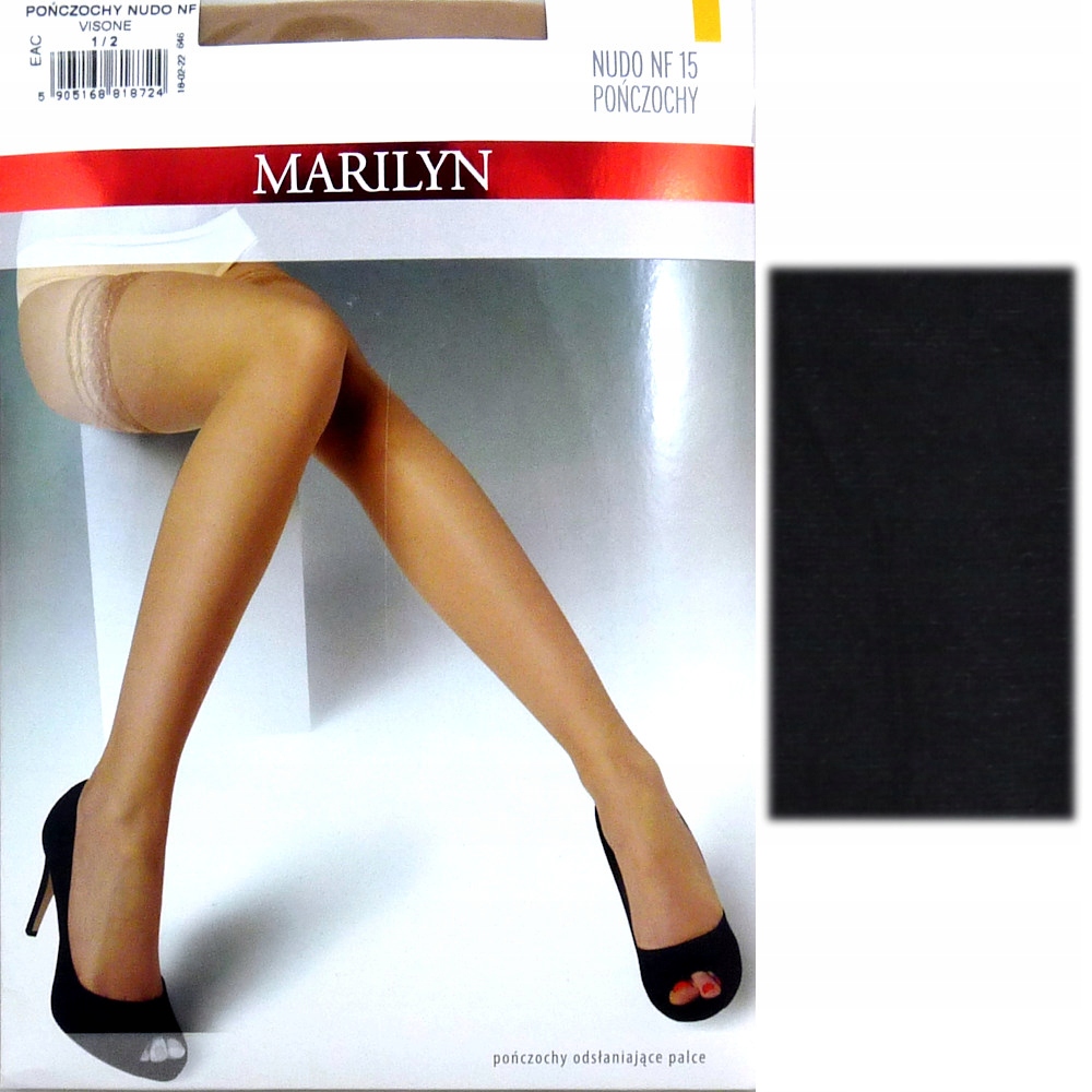 

Marilyn Nudo Nf 15 R3/4 nero pończochy samonośne b