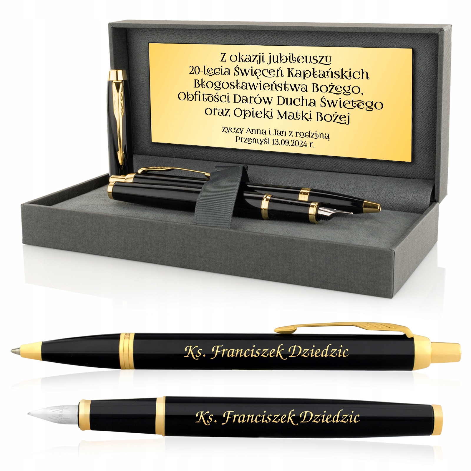 na Pożegnanie Księdza Pióro Długopis Parker IM Gt Etui z Grawerem