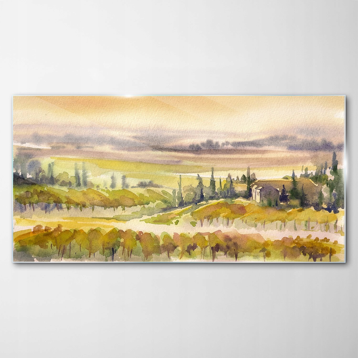 

Hartowany Obraz Szklany Toskania Akwarele 140x70