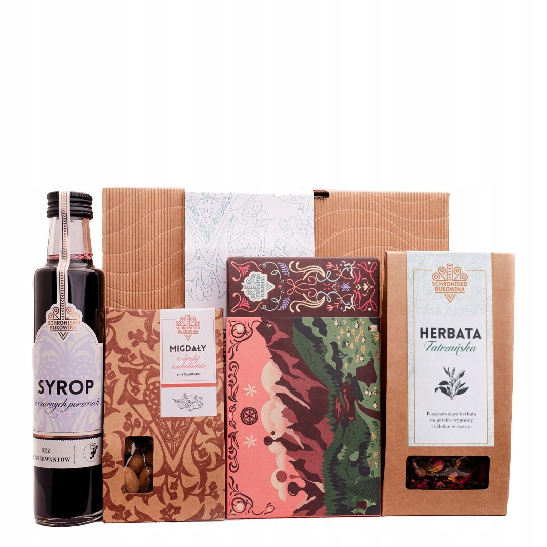 Dárek ke Dni babičky a dědečka, krabička Schronisko Bukowina, domácí výrobky