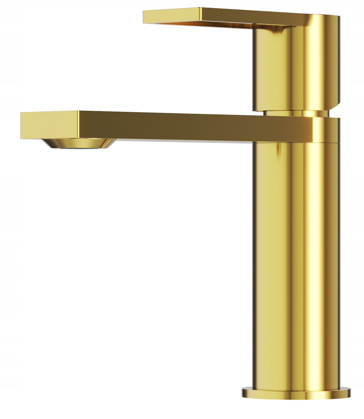 Umývadlová Batéria Zlatá Arma Moderná Nízka Kúpeľňová Mosadzná Kohútiková