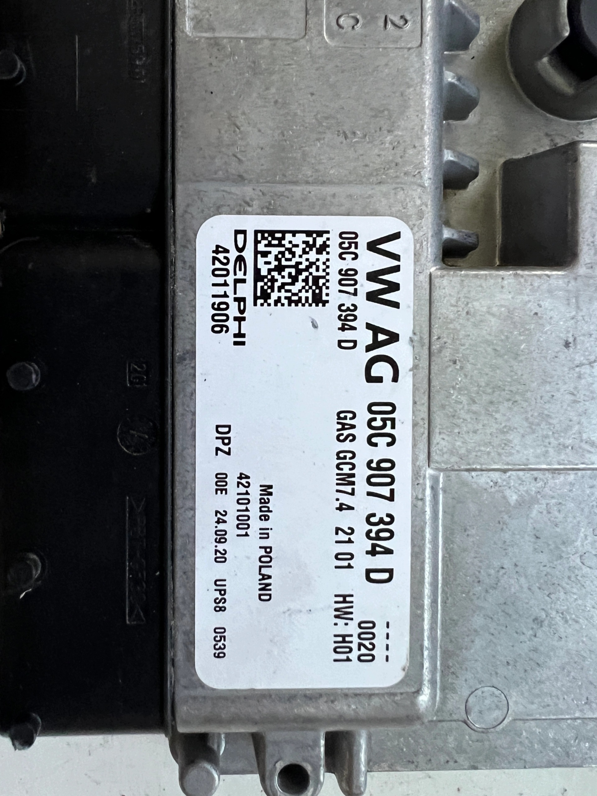 AUDI A1 1.0 TSI DLAC 05C907394D 42011906 GCM7.4 42101001 computer Originale