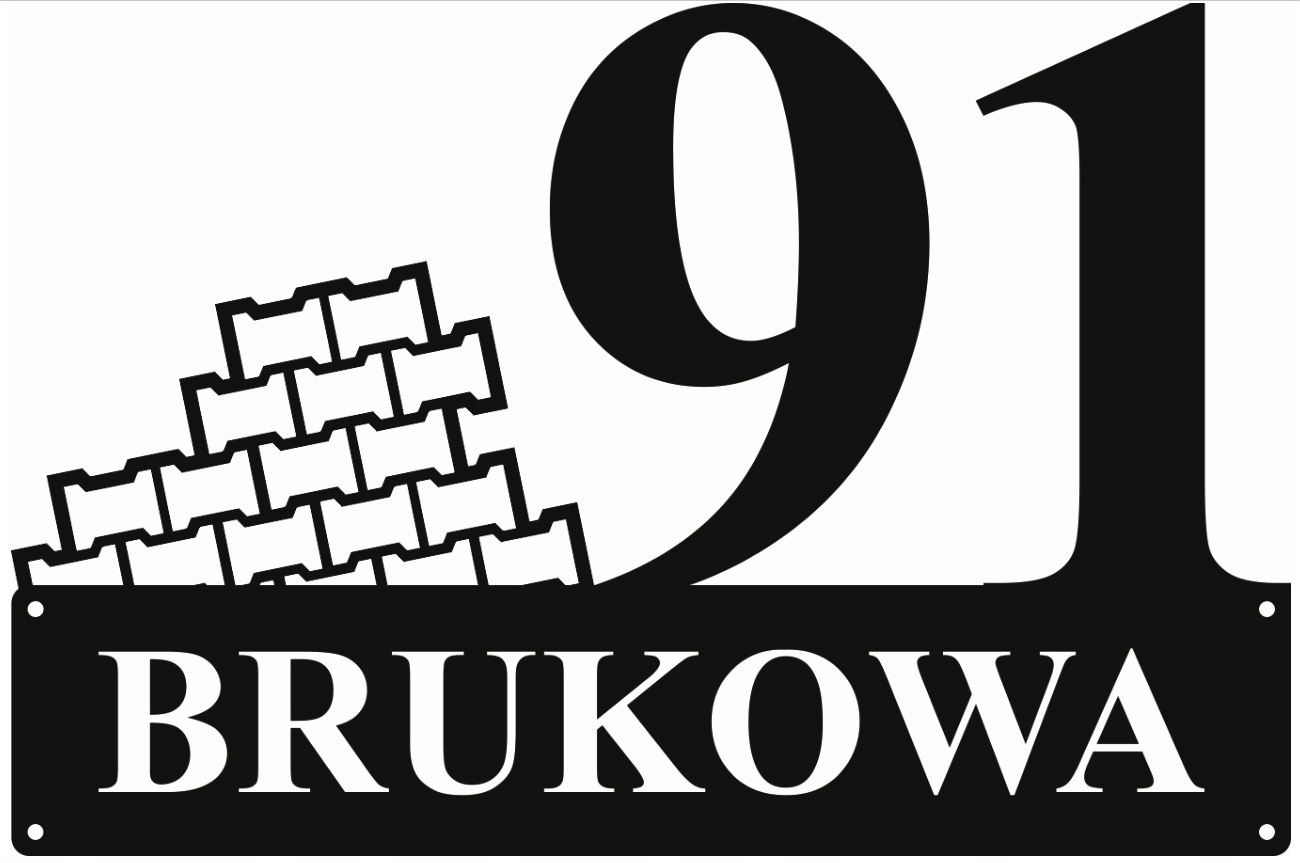 Číslo Na Dom 80 cm Tabuľa Adresa Ocel 2 mm ul. Brukowa
