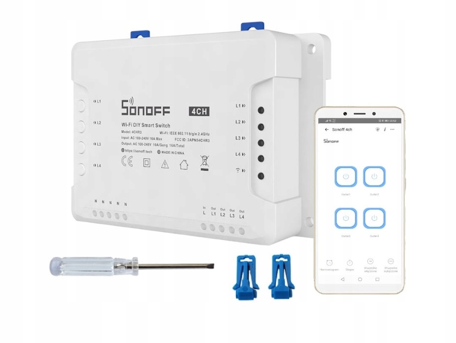 Sonoff 4CH R3 4 kanałowy przełącznik WiFi eWeLink