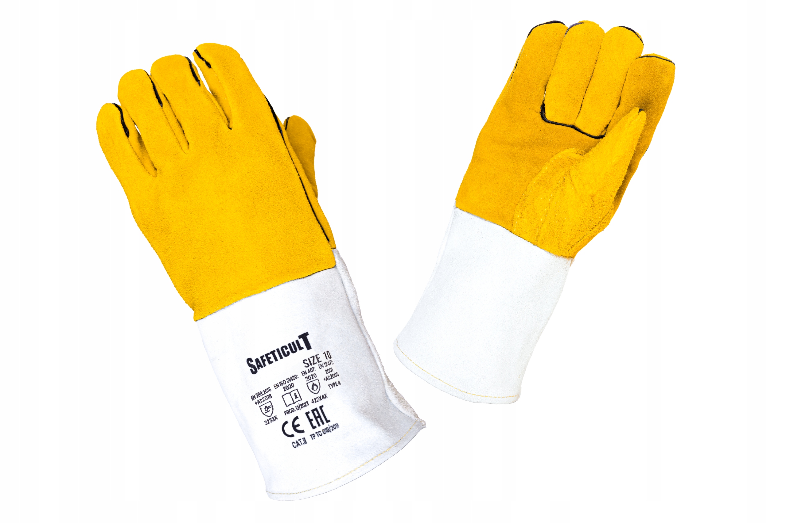 Rukavice, svářečské rukavice, zesílený palec, měkká kůže, odolné XL 72p