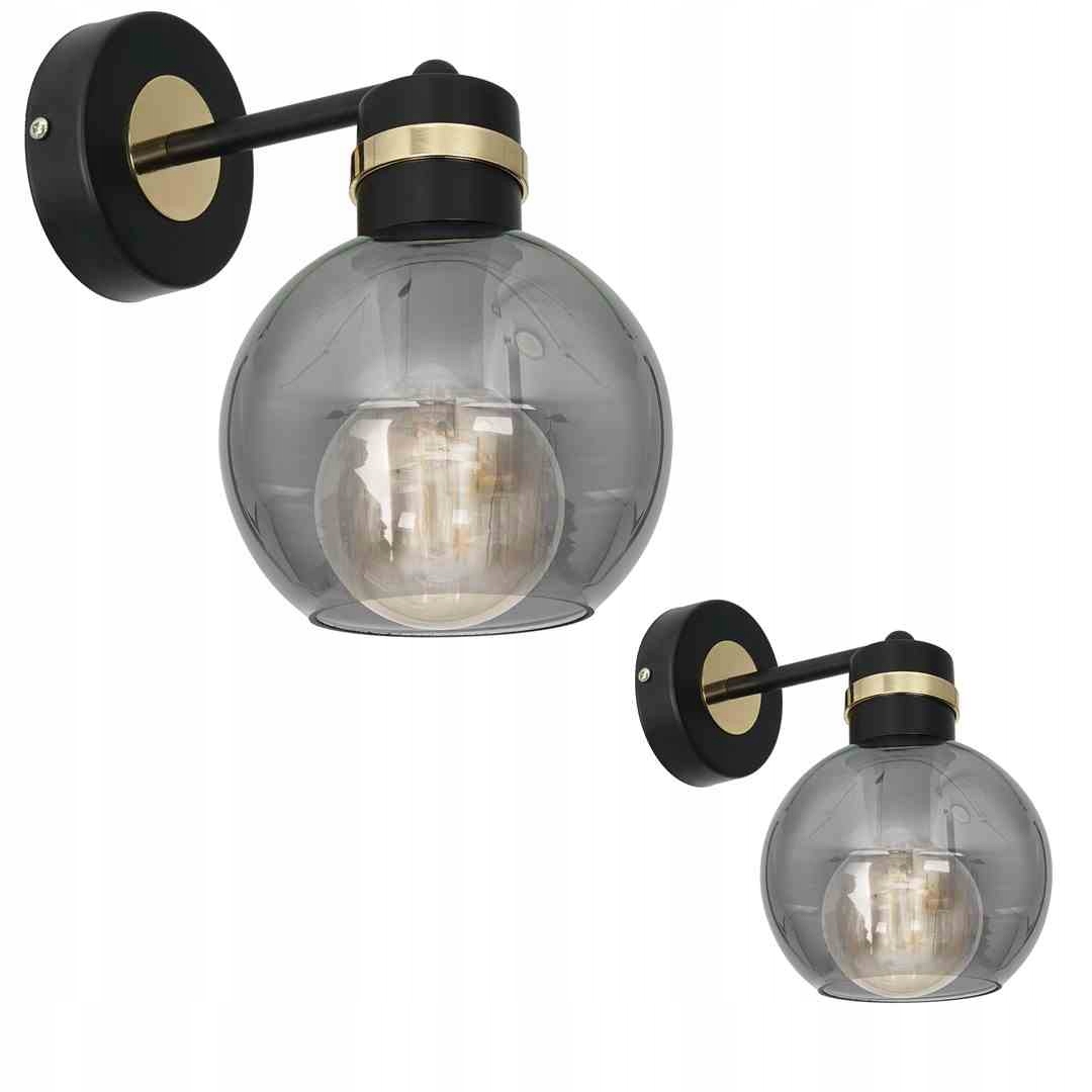 Nástenné svietidlo Omega Black/gold 1xE27 Milagro nástenná lampa 1xE27 60W