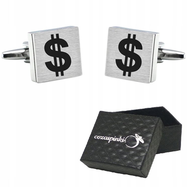 

Spinki do mankietów koszuli symbol Dolara prezent