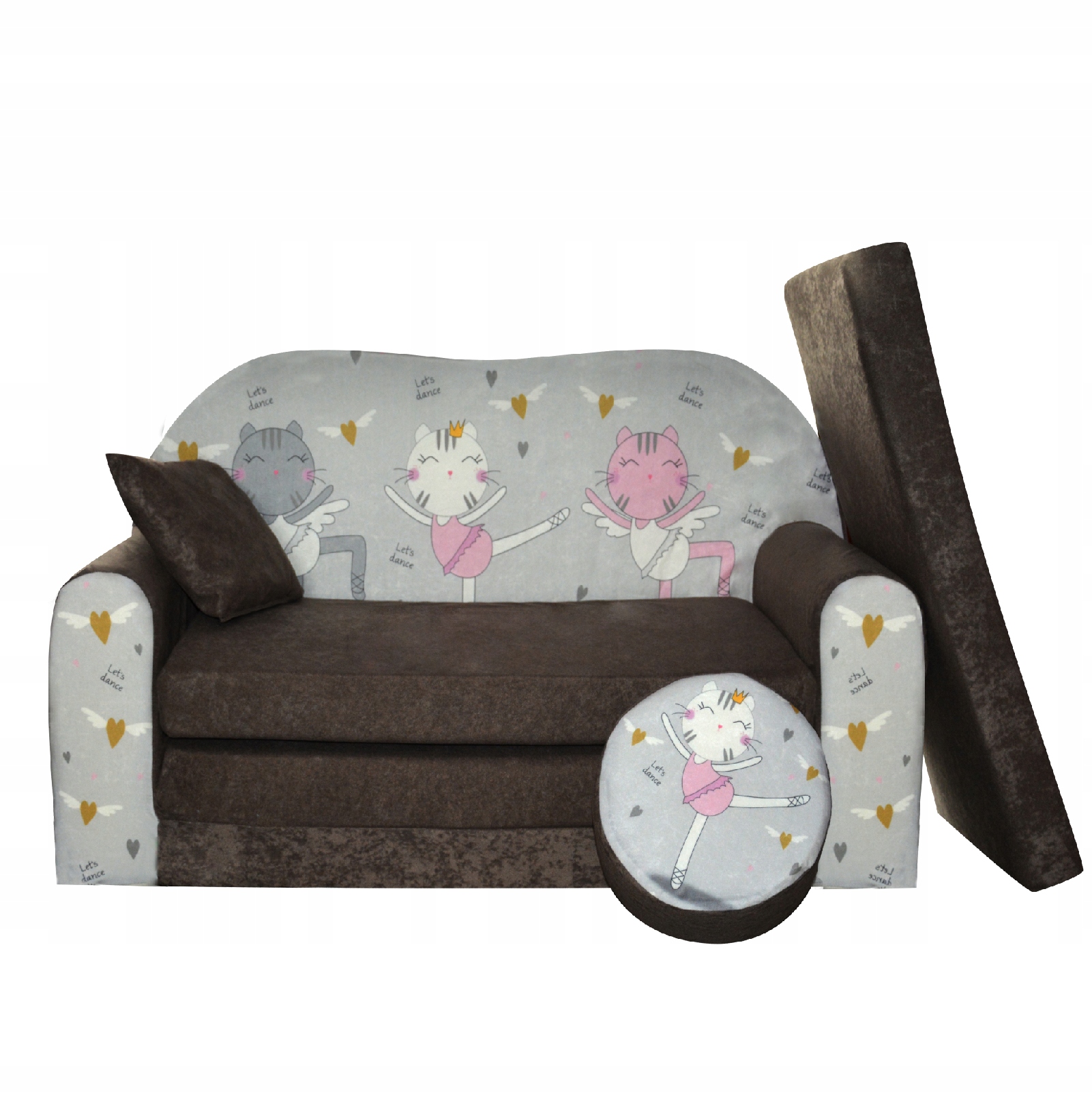 

Sofa Dziecięca Kanapa Łóżko Tańczace Kotki