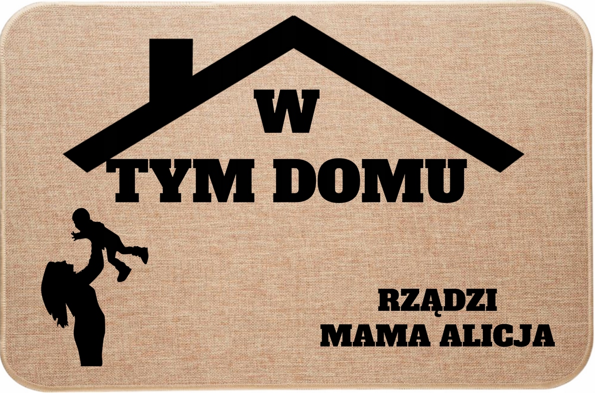 Lněná Rohožka V Tomto Domě Vládne Maminka Jméno Maminky – Svátek Matek Dárek