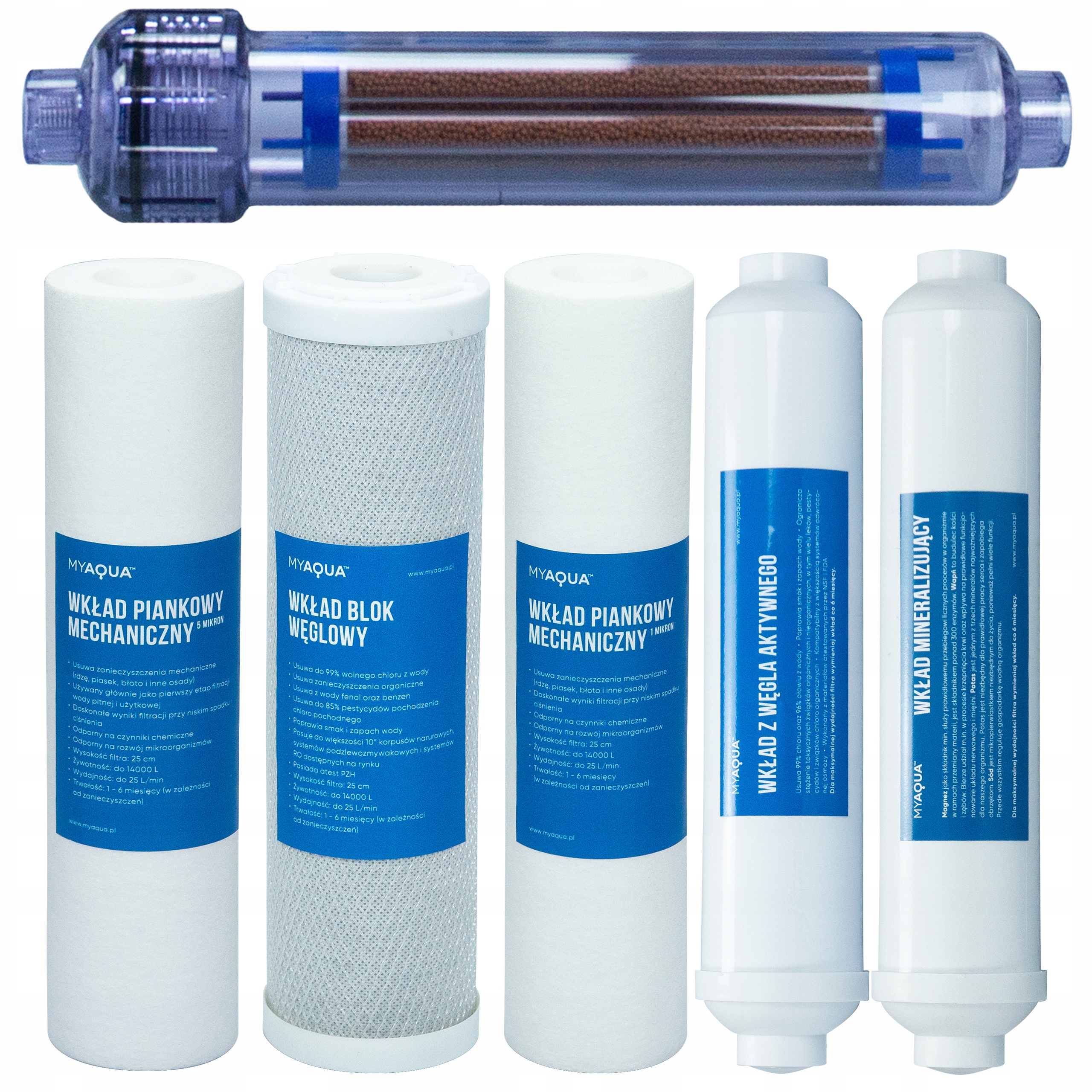 Wkłady Do Osmozy RO7 z Jonizatorem Fir