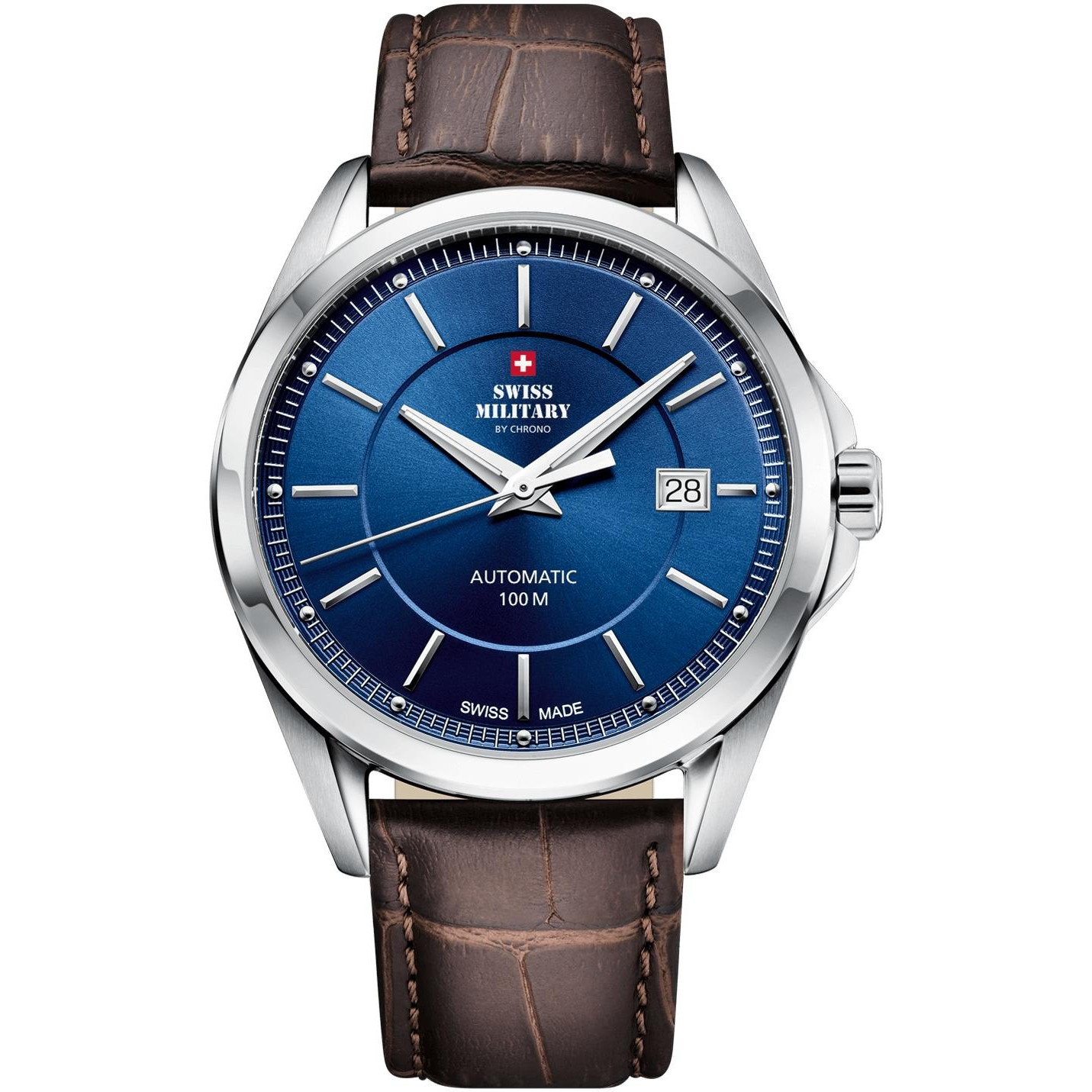 Pánské Hodinky Swiss Military by Chrono SMA34085.15, hnědý řemínek