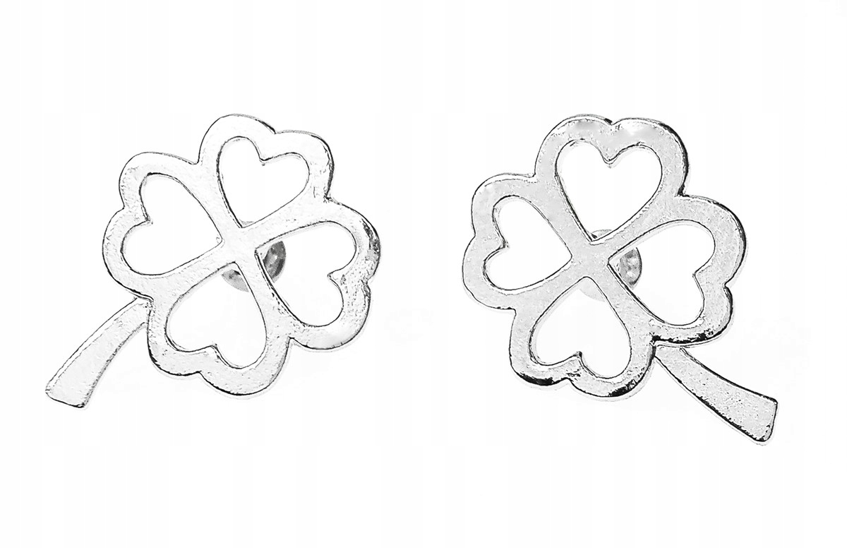 

Kolczyki czterolistna koniczynka srebrna