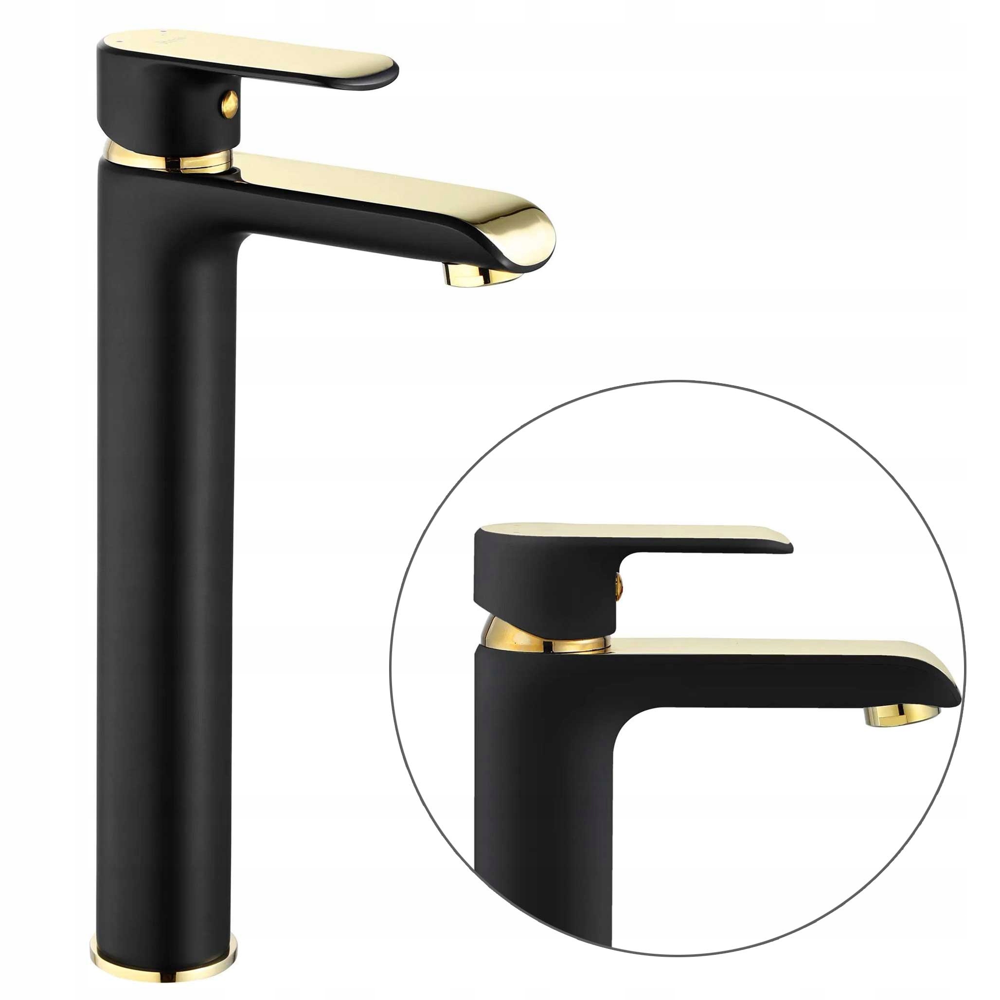 Umyvadlová baterie Vysoká Černá Zlatá pro umyvadlo Rea Bloom Moderní Mat