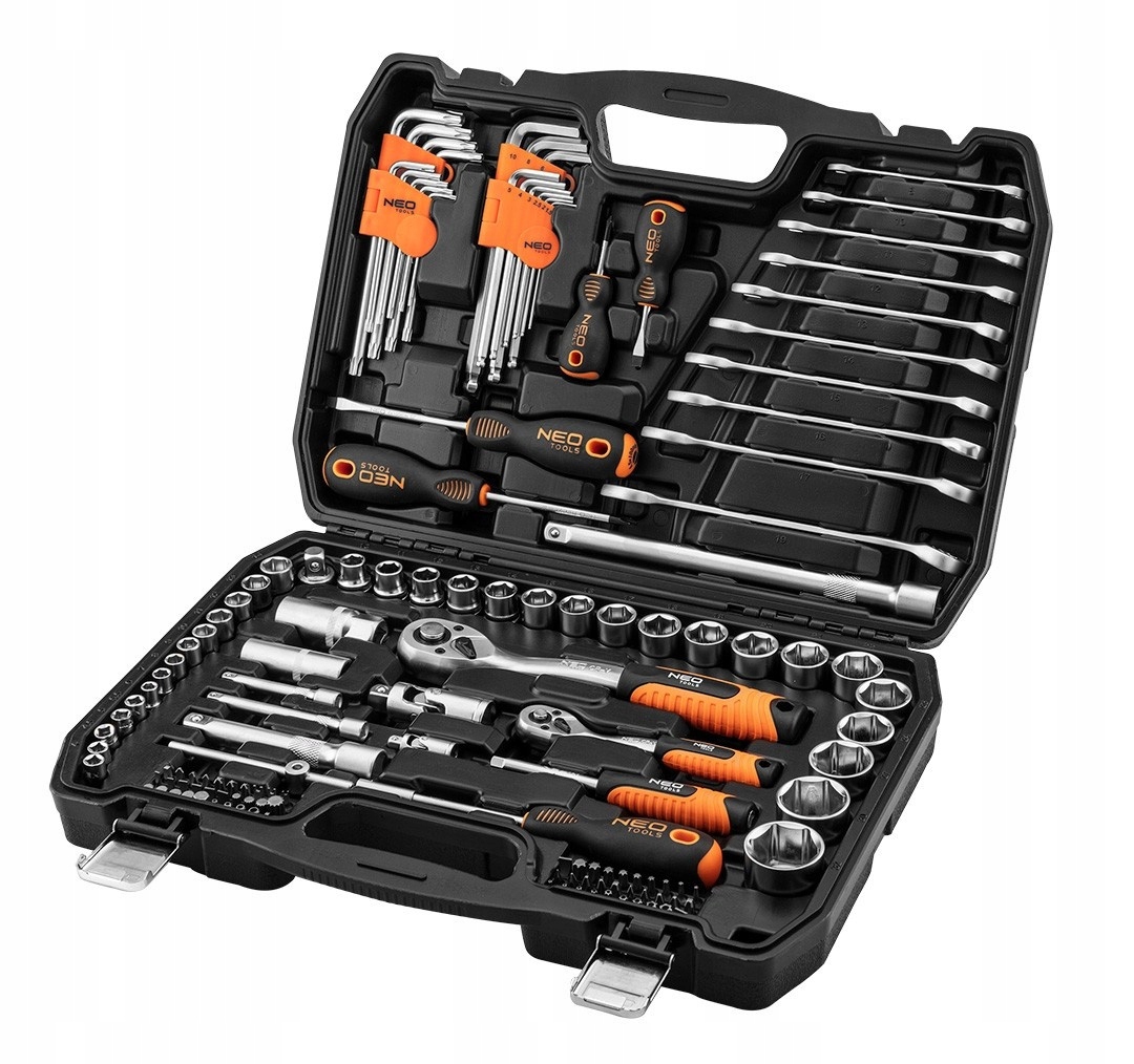 ZESTAW KLUCZY 138 ELEMENTÓW 1/2", 1/4" NEO (10-208) Waga produktu z opakowaniem jednostkowym 8 kg