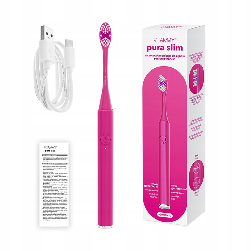 Szczoteczka Do Zębów Vitammy Pura Slim Różowa