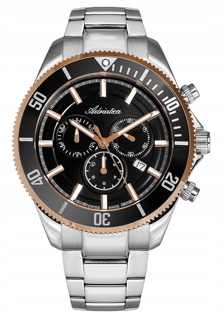 Nové Originální Pánské Hodinky Adriatica A1139.R114CHN stříbrné