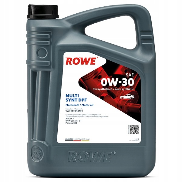 Hightec Multi Synt Dpf 0W-30 5L Rowe Vw 504 00/ 507 00 20112-0050-99 Rowe