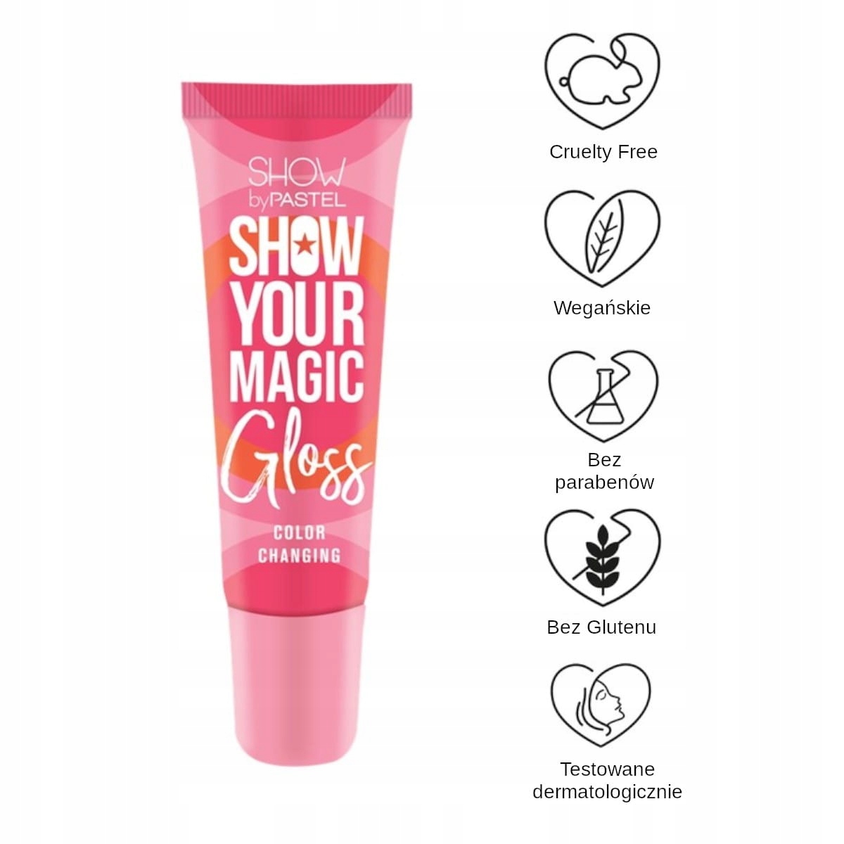 

Pastel Błyszczyk do ust zmieniający kolor Magic Gl
