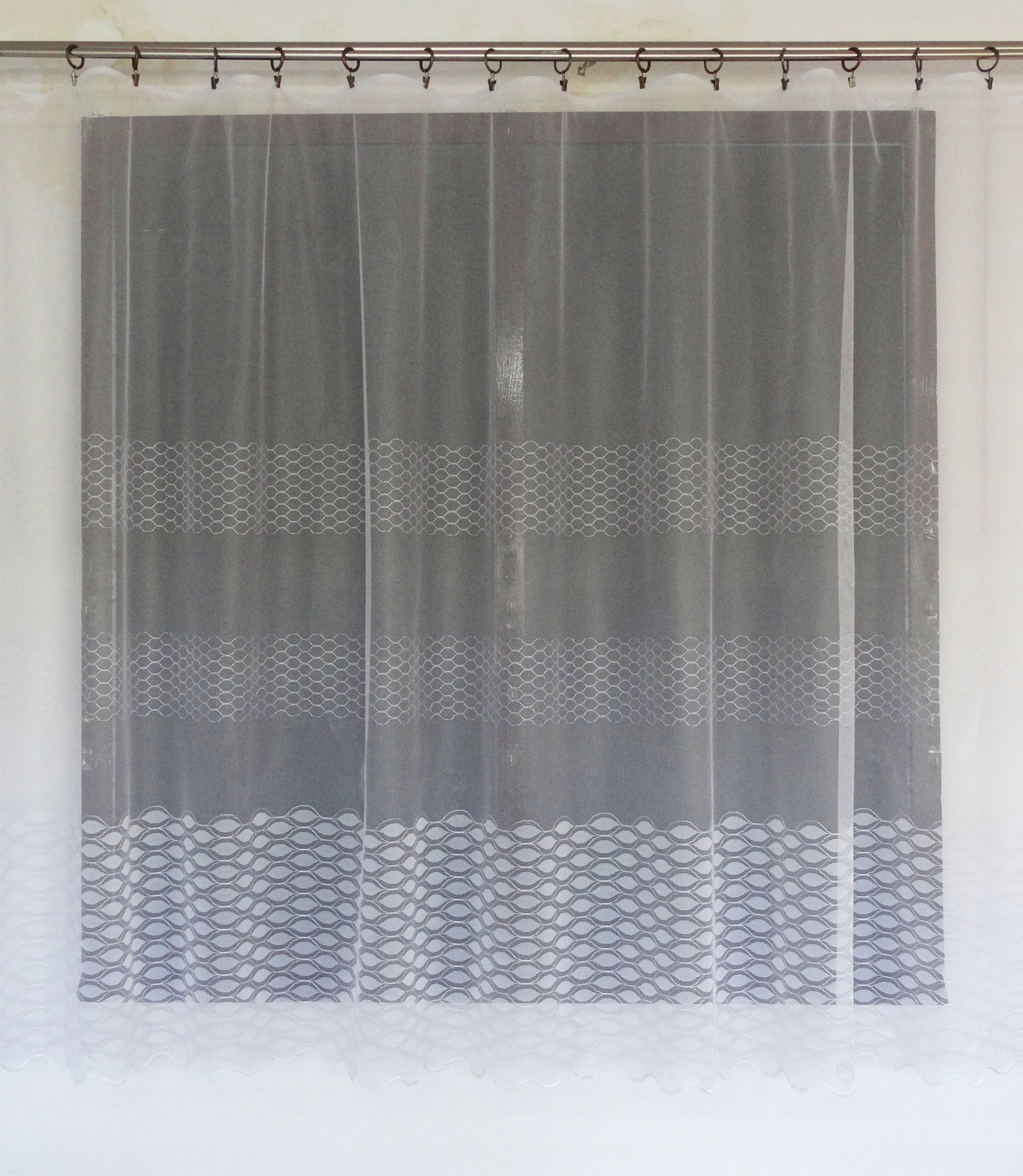 Mg Záclona 583/1 Bílá 500x160 cm Hotová Obšitá Bt