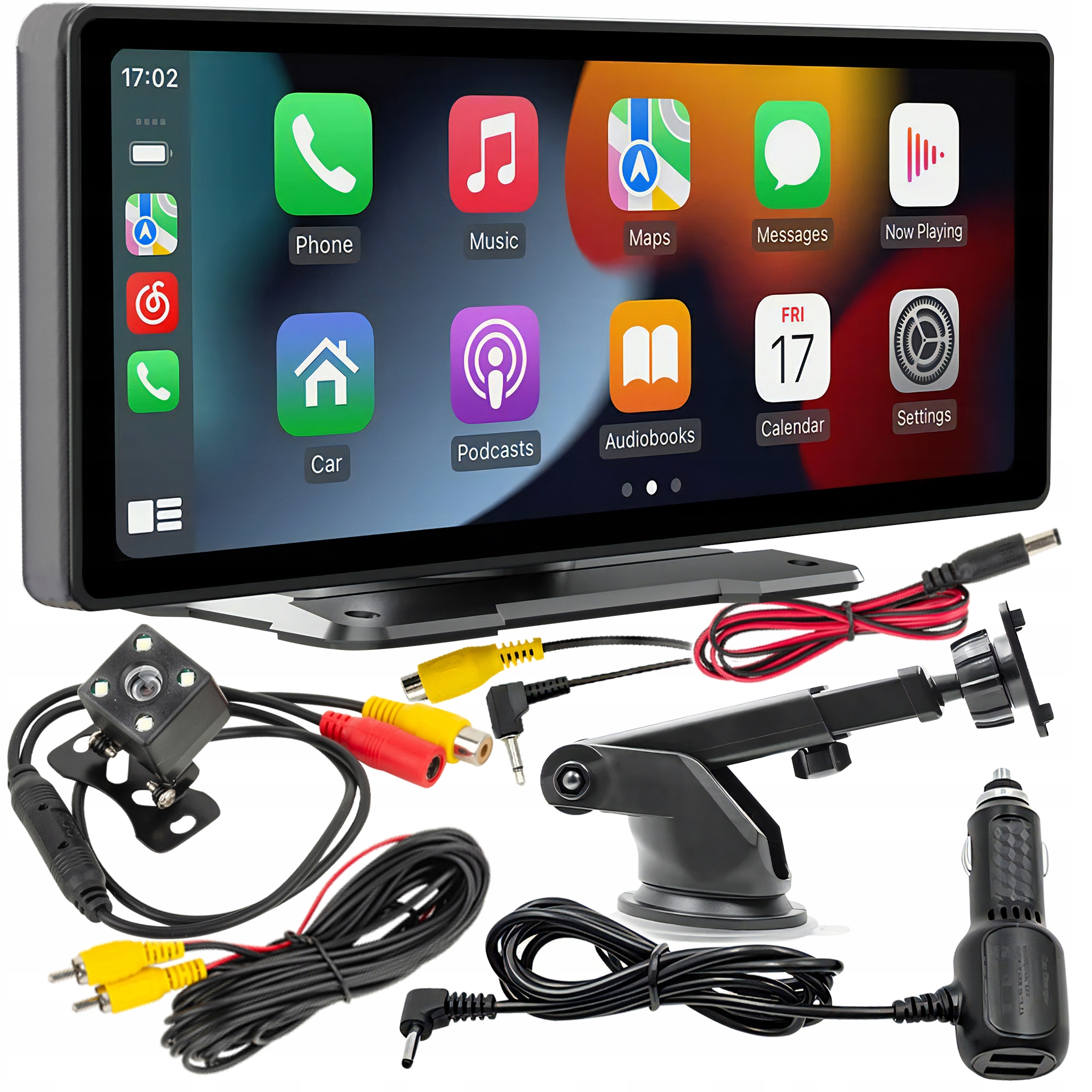 10" Automobilový Monitor Carplay Android Auto Cúvacia Kamera 2 Držiaky